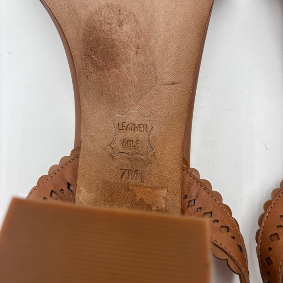 Tory Burch Tan Heels with Floral Accents - Picture 9 of 10